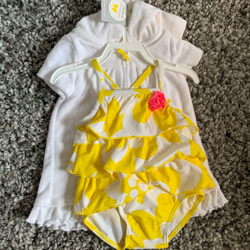 Carters Bathing Suit and Matching Robe Set